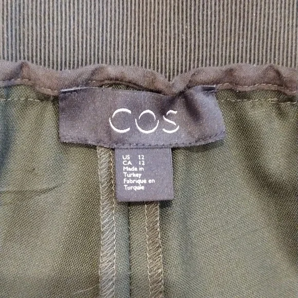 COS women's wool tailored dark green straight leg pants. GUC with one flaw. Size - Picture 8 of 10